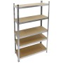 ECD Germany Werkstattregal, 200x100x50 cm, verzinkt, mit 5 MDF-Platten, bis 750 kg belastbar.