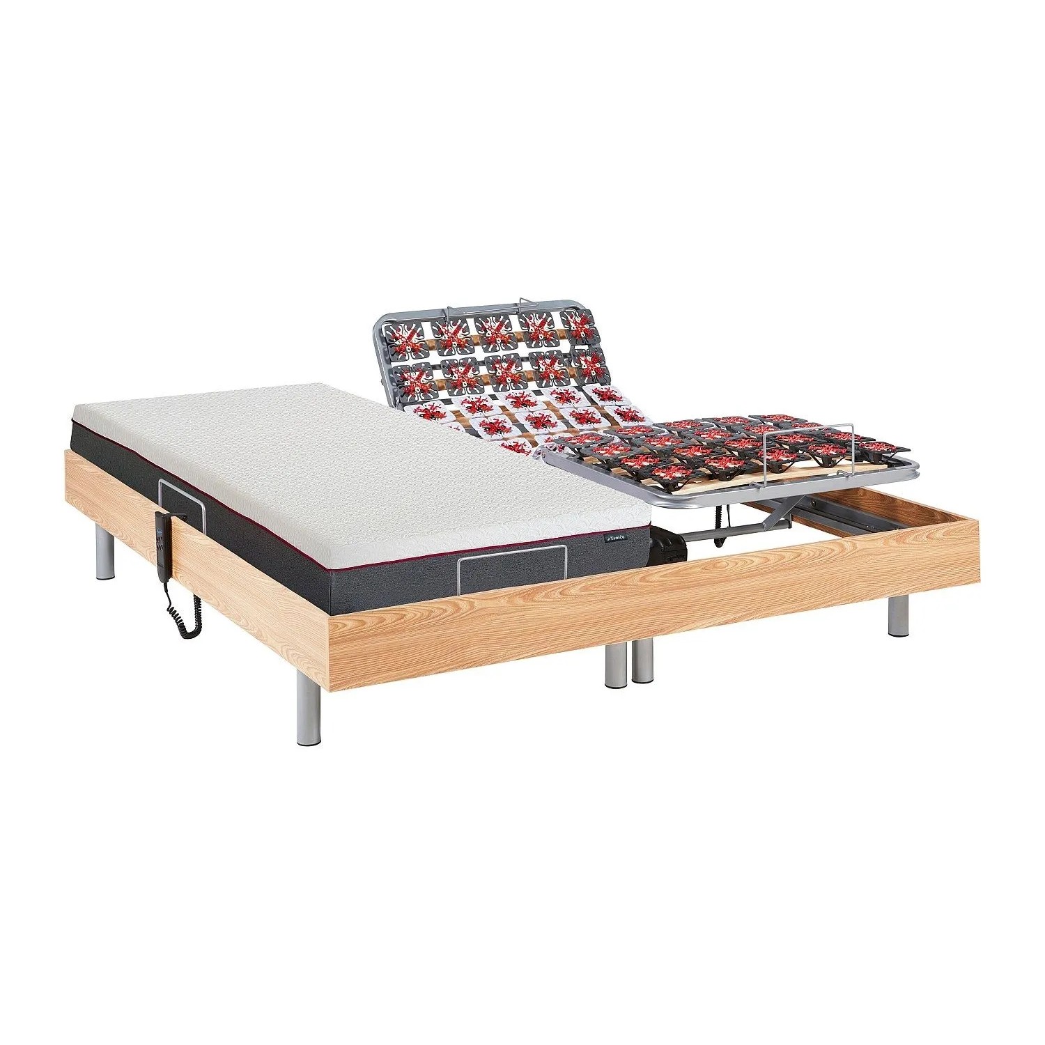 Vente-unique Bett Mit Elektrischem Lattenrost Atride Naturfarben Hell 200 cm  71 cm