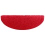 Rote, halbrunde Stufenmatte (65x21 cm) aus PP, 10er Set für Treppen.