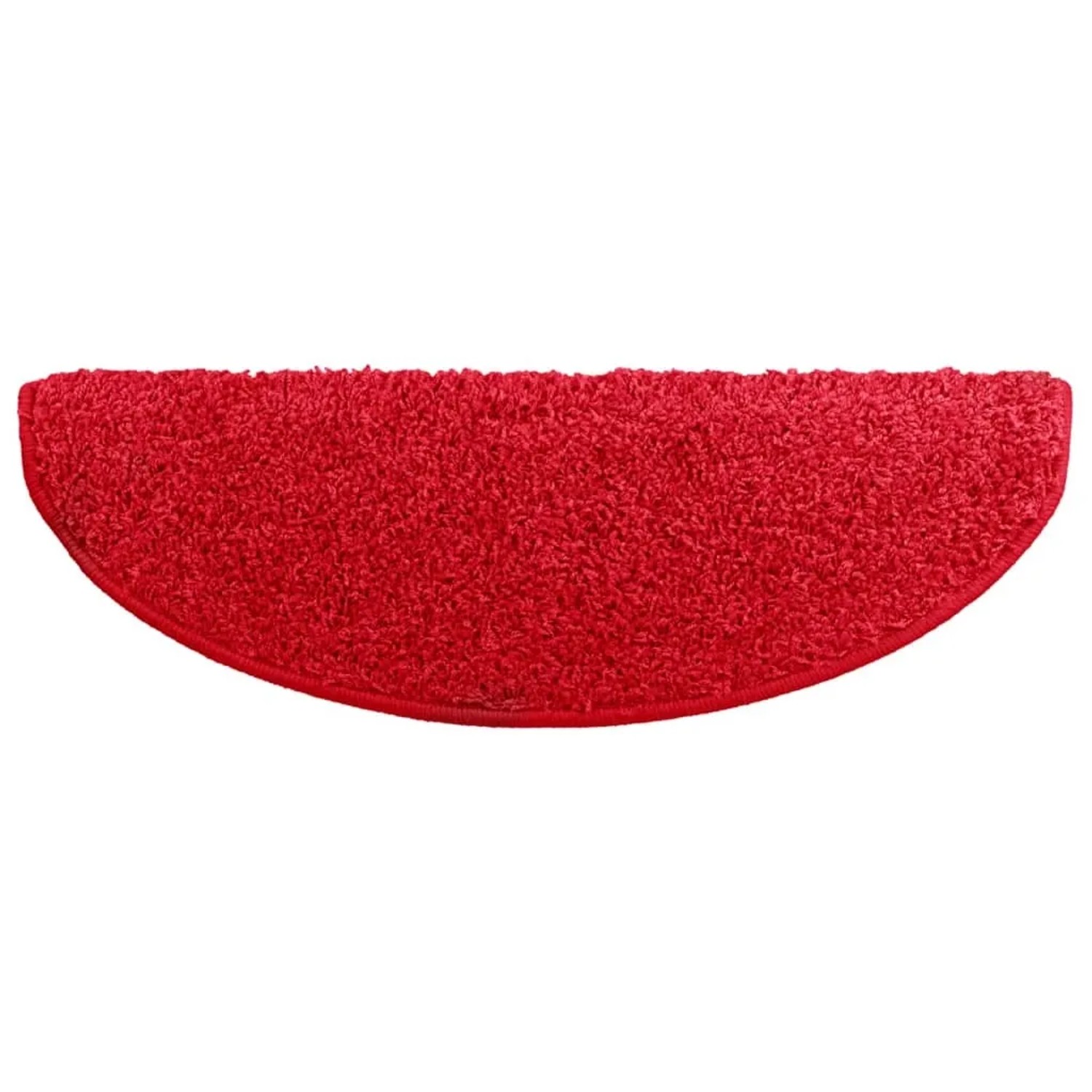 Rote, halbrunde Stufenmatte (65x21 cm) aus PP, 10er Set für Treppen.