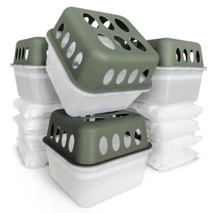 KARAT Luftentfeuchter Hava 4er-Set Grün mit Nachfüllbeuteln zum Schutz vor Feuchtigkeit.