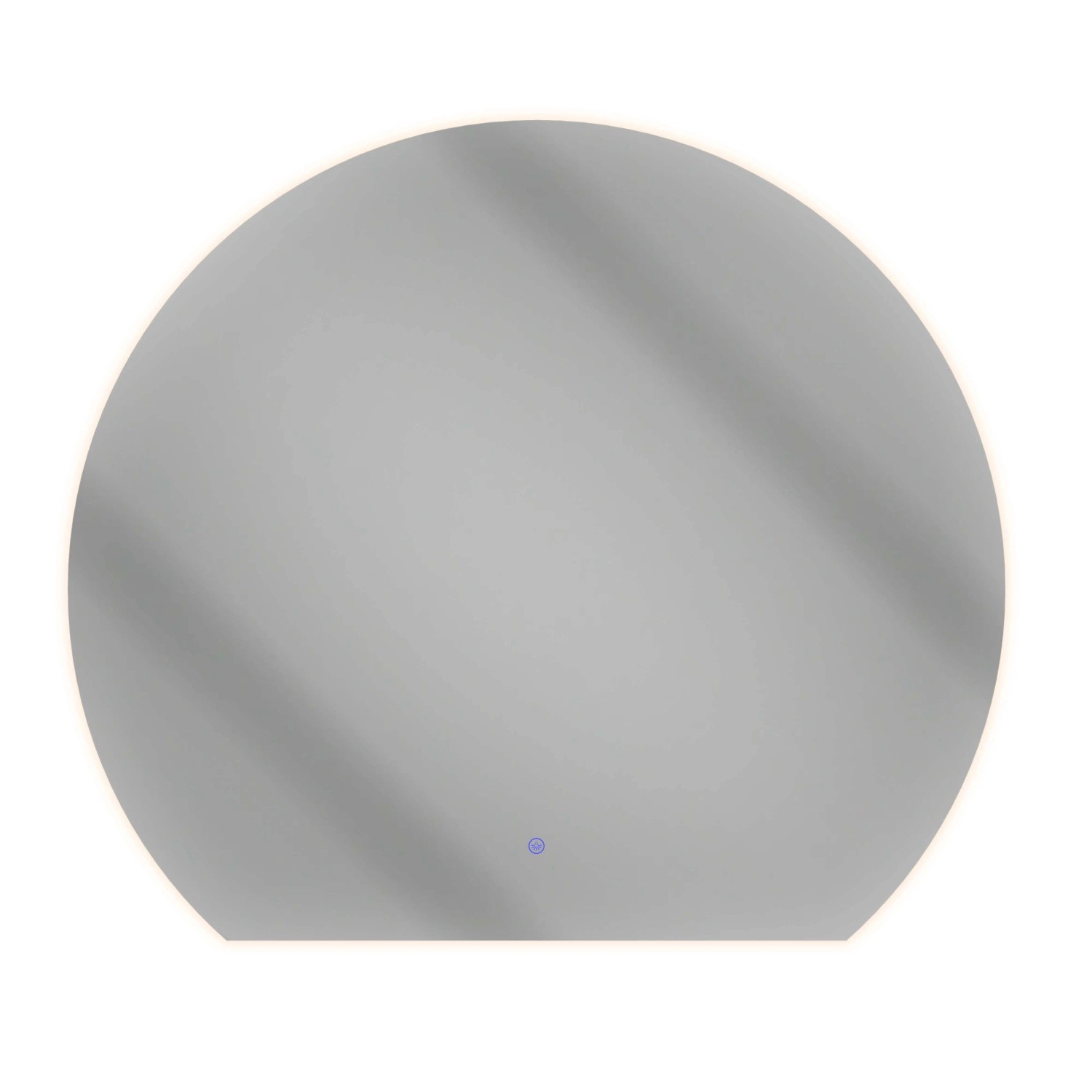 Planetmöbel AUBE LED Spiegel Halbrund 80 x 70 cm Touch Schalter Dimmbar