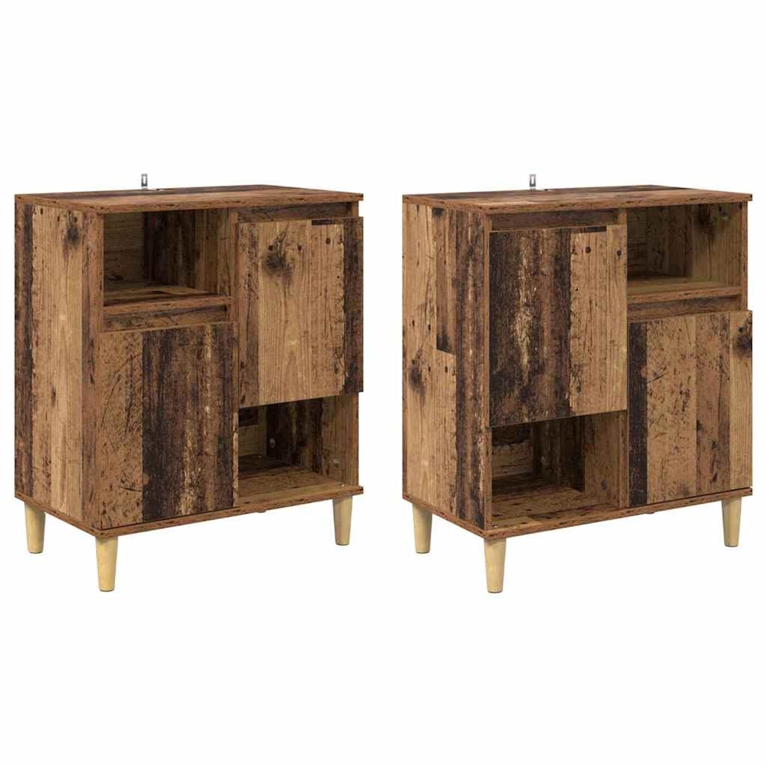 vidaXL Sideboards 2 Stk Altholz 60 x 35 x 70 cm Holzwerkstoff 3415555 günstig online kaufen