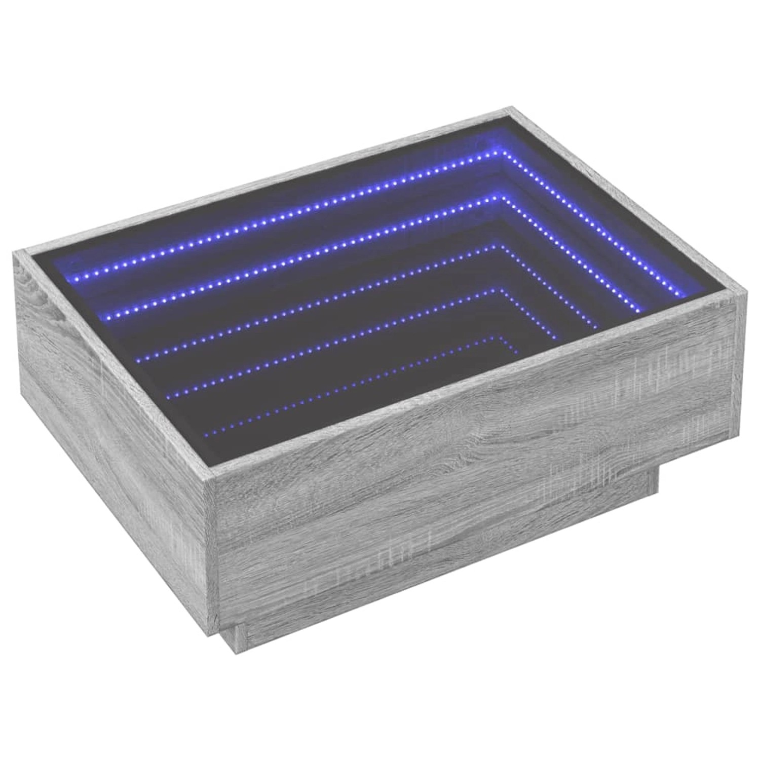 vidaXL LED-Couchtisch Grau Sonoma 70x50x30 cm Holzwerkstoff 847516 günstig online kaufen