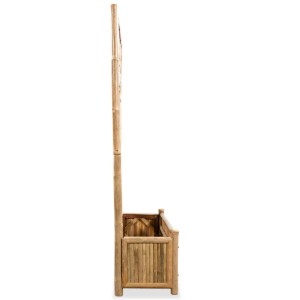 vidaXL Hochbeet mit Spalier aus Bambus, 70 cm breit, ideal für Kletterpflanzen im Garten.