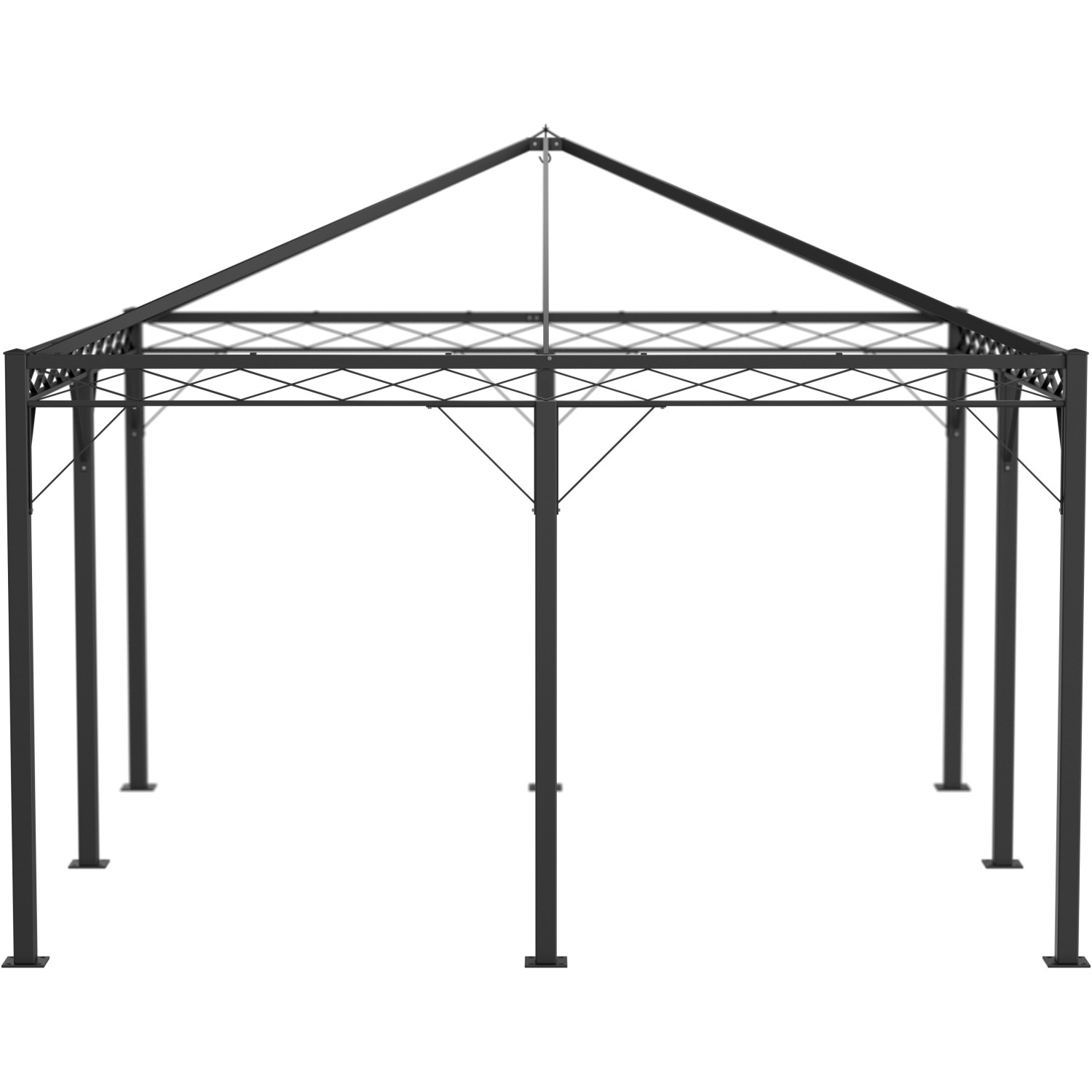 Eleo Pavillon Torino 310,5 cm x 408 cm x 408 cm Pulverbeschichtet Schwarz