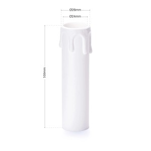 Weiße Orion Kerzenhülse Lightstyle mit Tropfen, E14, 26x100mm für Lampen & Leuchten.
