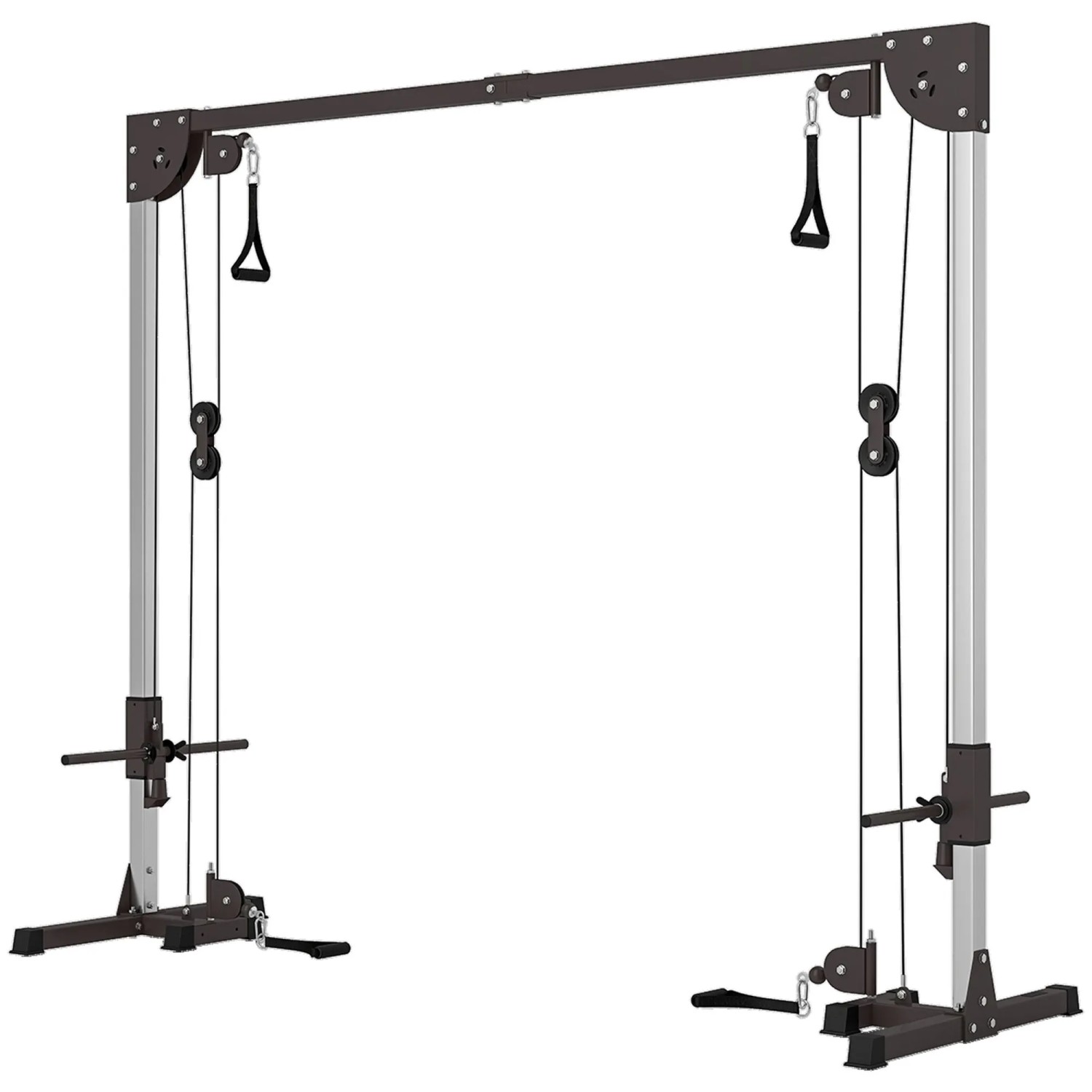 SPORTNOW Kabelzugstation Stahl Schwarz 245L x 85B x 207H cm