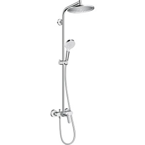 Hansgrohe Crometta S 240 Showerpipe mit Kopf- und Handbrause, Einhebelmischer, Chrom.
