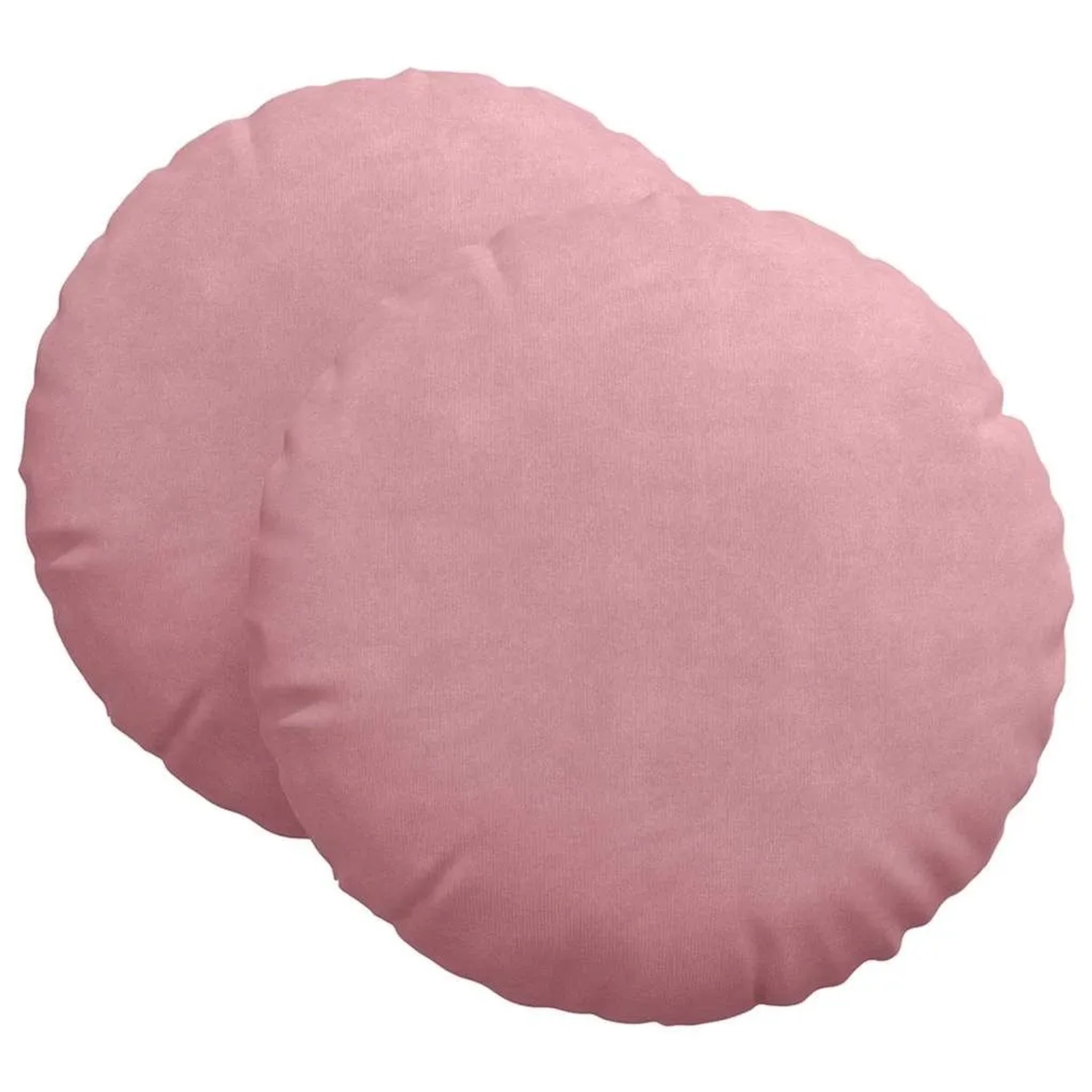 vidaXL Sitzkissen 2 Stück Rosa Ø 60 x 21 cm Samt 42014215 günstig online kaufen