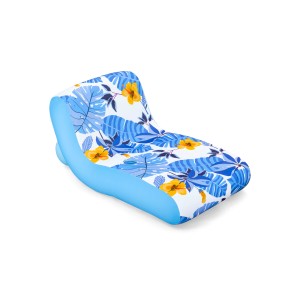 Bestway Poolliege Blissful Drifter mit blauem Blumenmuster, Wasser Lounge für den Pool.