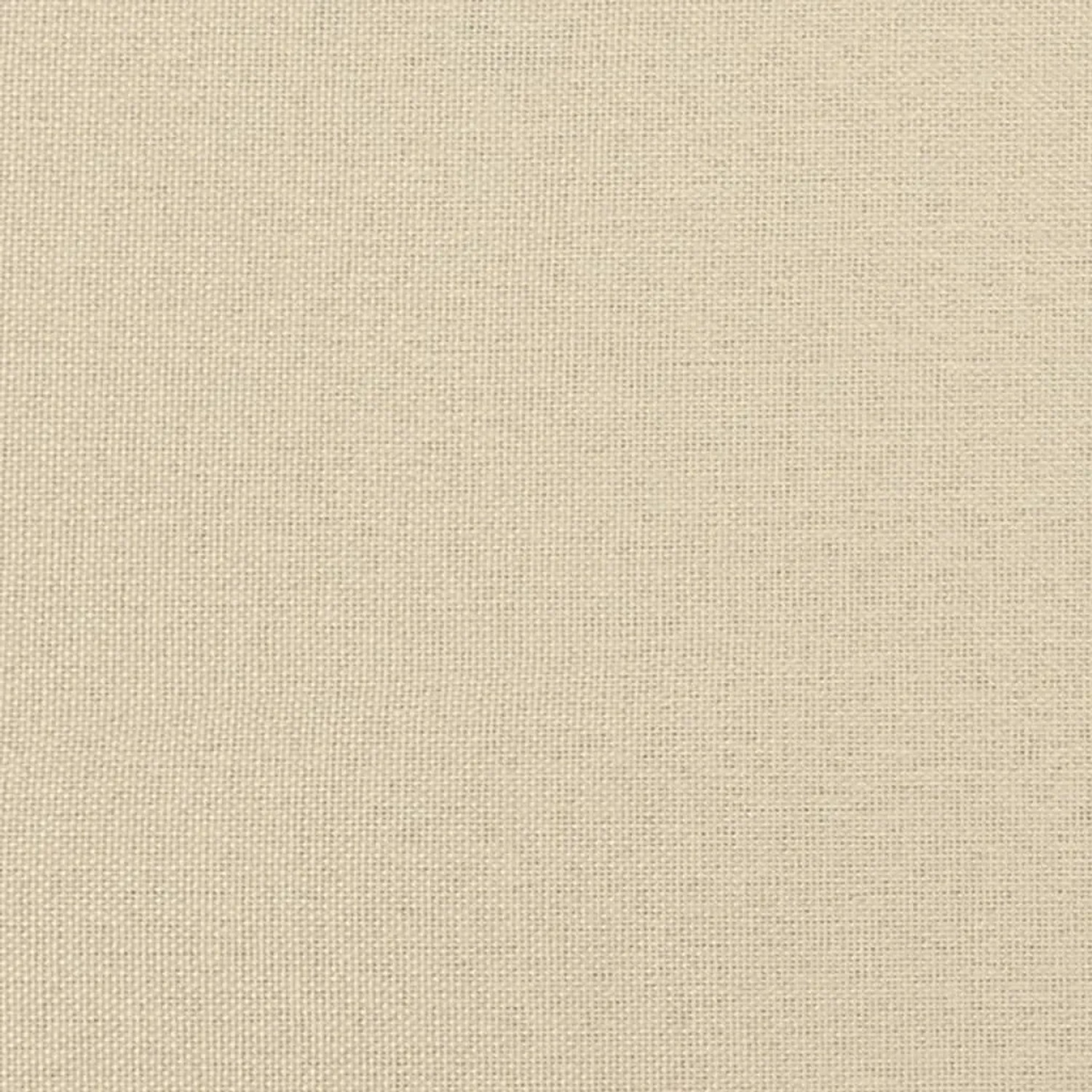 Nahaufnahme des creme-farbenen Stoffbezugs vom vidaXL Boxspringbett (90x190 cm).