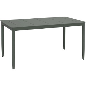 Esstisch Claremont, Stahl, grün-grau, 150x90 cm, für Essgruppen.