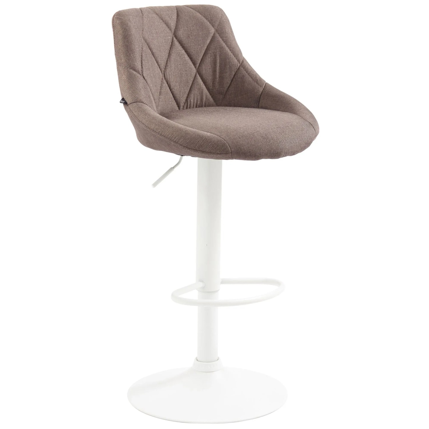 CLP Barhocker Lazio Stoff Taupe/Weiß
