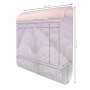 Banjado Design Briefkasten Silber Pulverbeschichtet 39x47x14cm 2 Schlüssel Mit Zeitungsfach Motiv Lavendelfeld_6