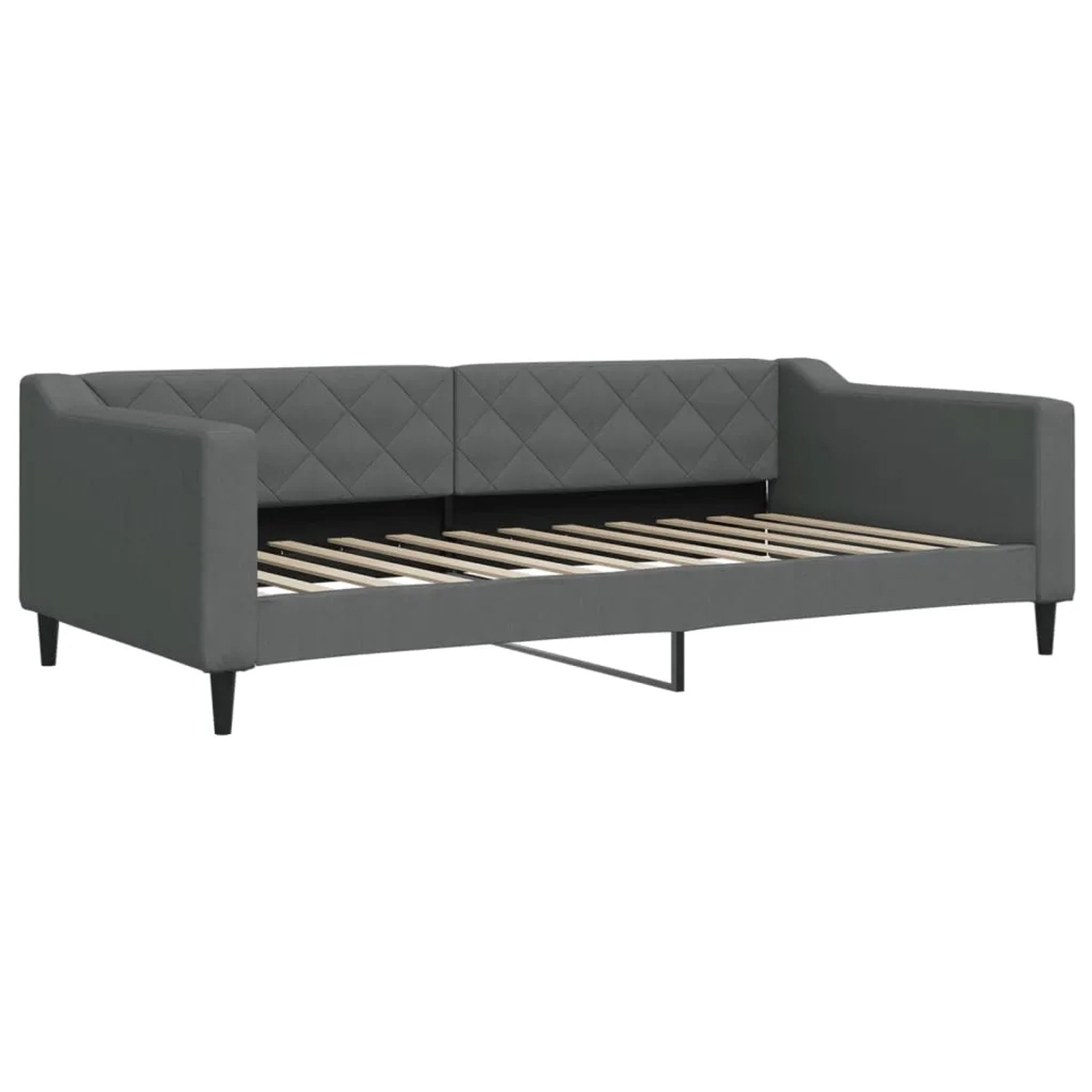 vidaXL Tagesbett Dunkelgrau 100x200 cm Stoff1851873