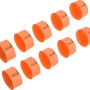 10 orangefarbene Hohlwanddosen, 35 mm tief, für Schalter und Steckdosen.