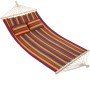 Tectake Hängematte Eden Mit Spreitzstäben  Für 2 Personen Strapazierfähiger Stoff  325 x 150 x 2 50 cm Bunt Gestreift