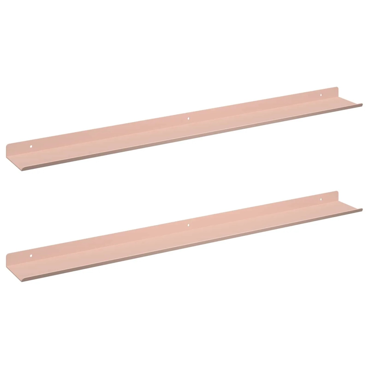 vidaXL Schwebendes Regal Wandmontiert 2 Stk Rosa 80 x 9 x 2,5 cm Stahl 8003974