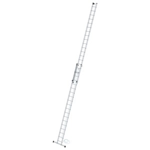 PROREGAL Sprossen-Seilzugleiter, 2x19 Sprossen, mit Traverse für sicheren Stand. Aluminium Leiter für hohe Arbeitssicherheit.