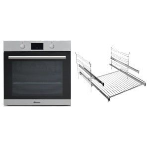 Bauknecht Einbau-Backofen BAR2 KN5V2 IN mit Zubehör, Frontansicht.