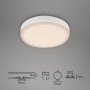 Briloner LED-Einbaustrahler Plat 3er-Set, weiß, warmweiß, Ø 7,5cm. Spritzwassergeschützt, ideal für Bad.