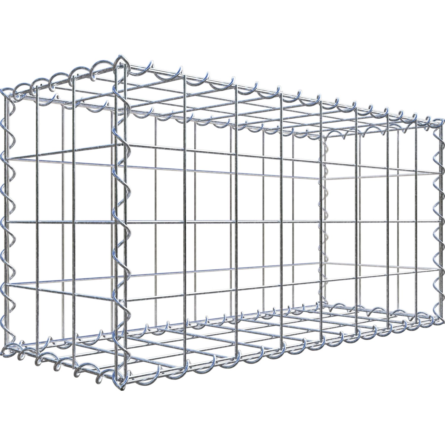 Gabiona Gabione 80 cm x 40 cm x 30 cm mit Maschenweite 10 cm x 10 cm