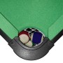 Detailaufnahme Billardtisch Cougar Hustle XL: Schwarze Ecke mit Netz und Billardkugeln.