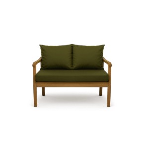Grünes Setgarden Bankkissen für 2-Sitzer Gartenbank, 100x60 + 2x50x56cm.