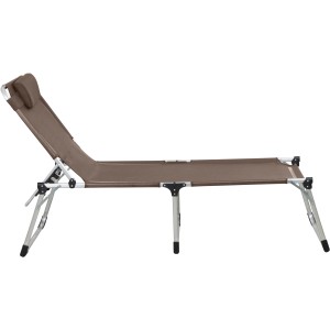 Siena Garden Dreibeinliege Sole in Taupe, Alu-Klappliege für den Garten.