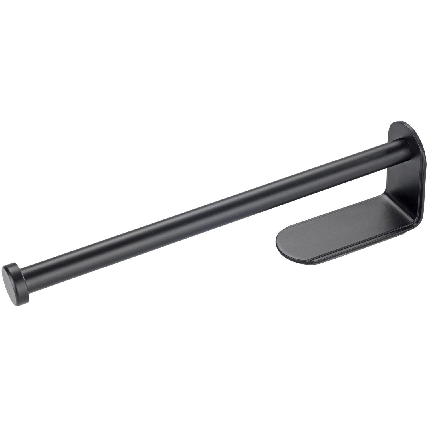 Wenko Küchenrollenhalter Nio Selbstklebend 27,5 cm x 4,5 cm x 7 cm Schwarz