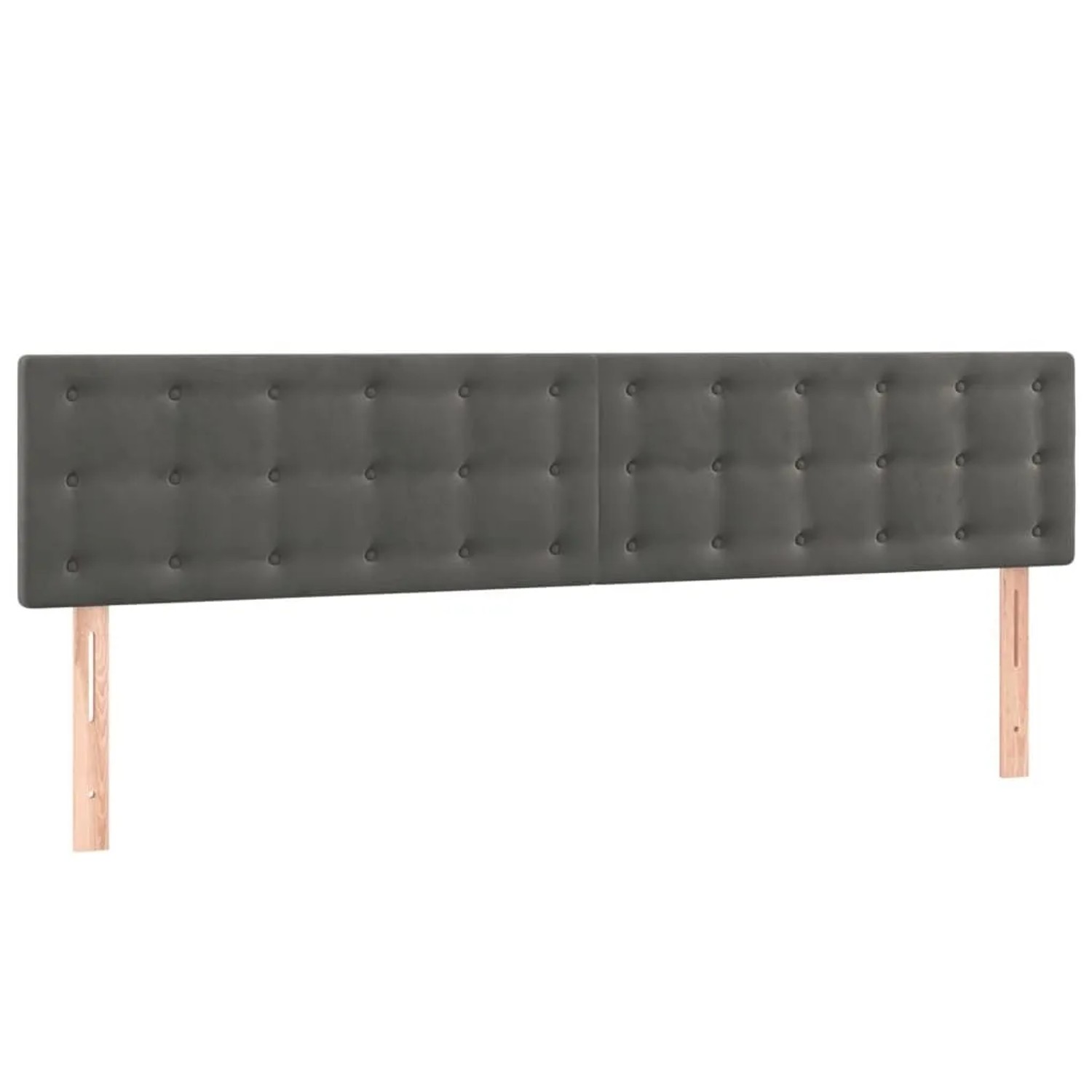 vidaXL Kopfteile 2 Stk Dunkelgrau 90x5x78/88 cm Samt 346511