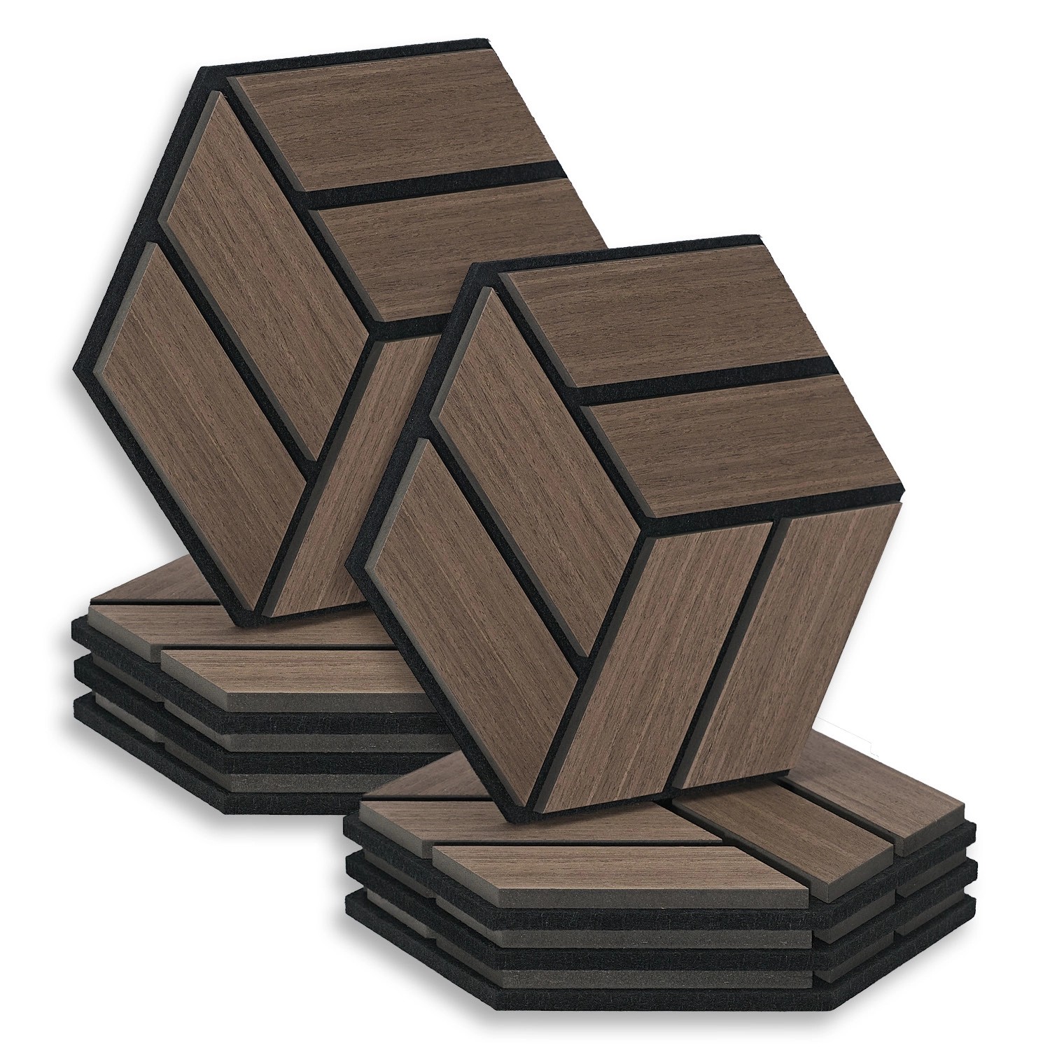 Homestyle4u Akustikpaneele Braun 30 x 26 cm 8 Stück Hexagon Wandpaneele Holz Homestyle4u Akustikpaneele Braun 30 x 26 cm 8 Stück Hexagon Wandpaneele Holz