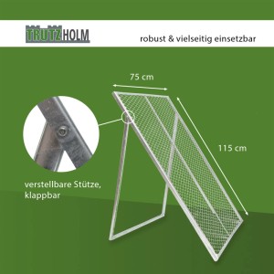 TRUTZHOLM XL Durchwurfsieb 115x75 cm, Kompostsieb mit verstellbarer Stütze, feuerverzinkt.