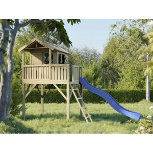 Prestige Garden Stelzenhaus Funny XXL KDI Inklusive Rutsche Blau