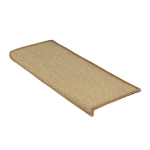 Rechteckige, selbstklebende Karat Stufenmatte aus Sisal in Natur (23,5x65cm).