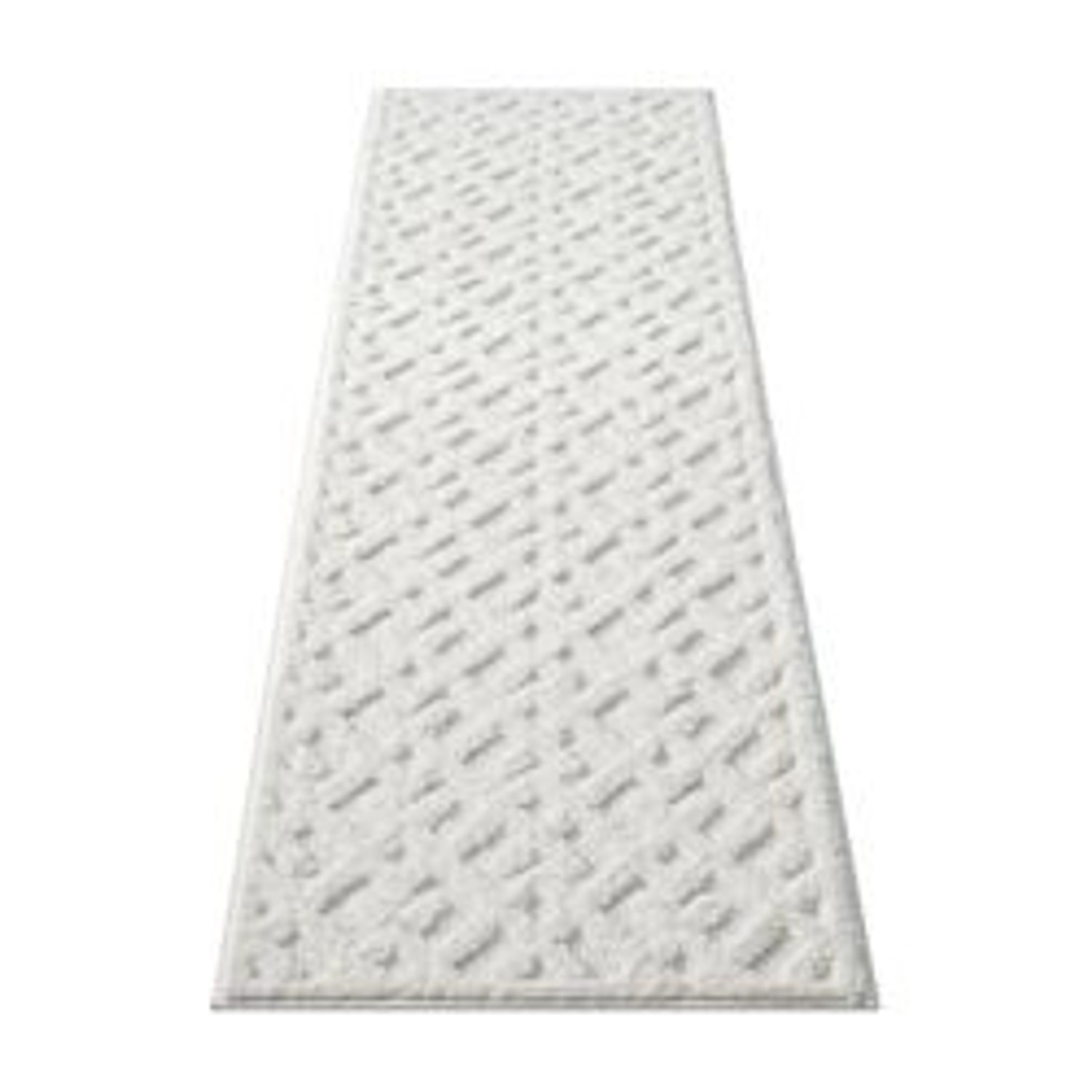 payé Teppich Nara-737 Hochflor 80x300 cm Pastell-Creme Rautenmuster günstig online kaufen