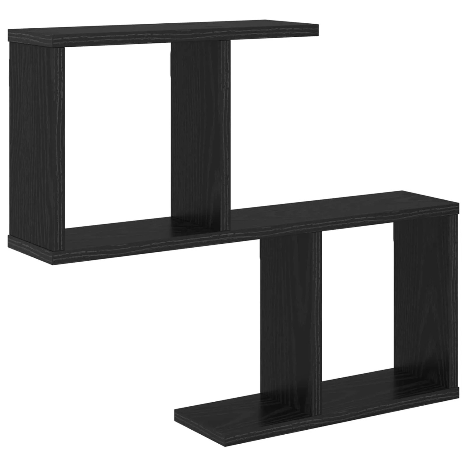 vidaXL Wandregal Schwarz Eichen-Optik 60 x 12 x 50,5 cm Holzwerkstoff 8012261