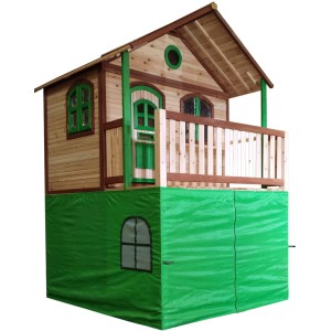 Zeltplane für Spielhaus Marc, grüne Plane für Stelzenhaus, Zubehör für Gartenspielgeräte.