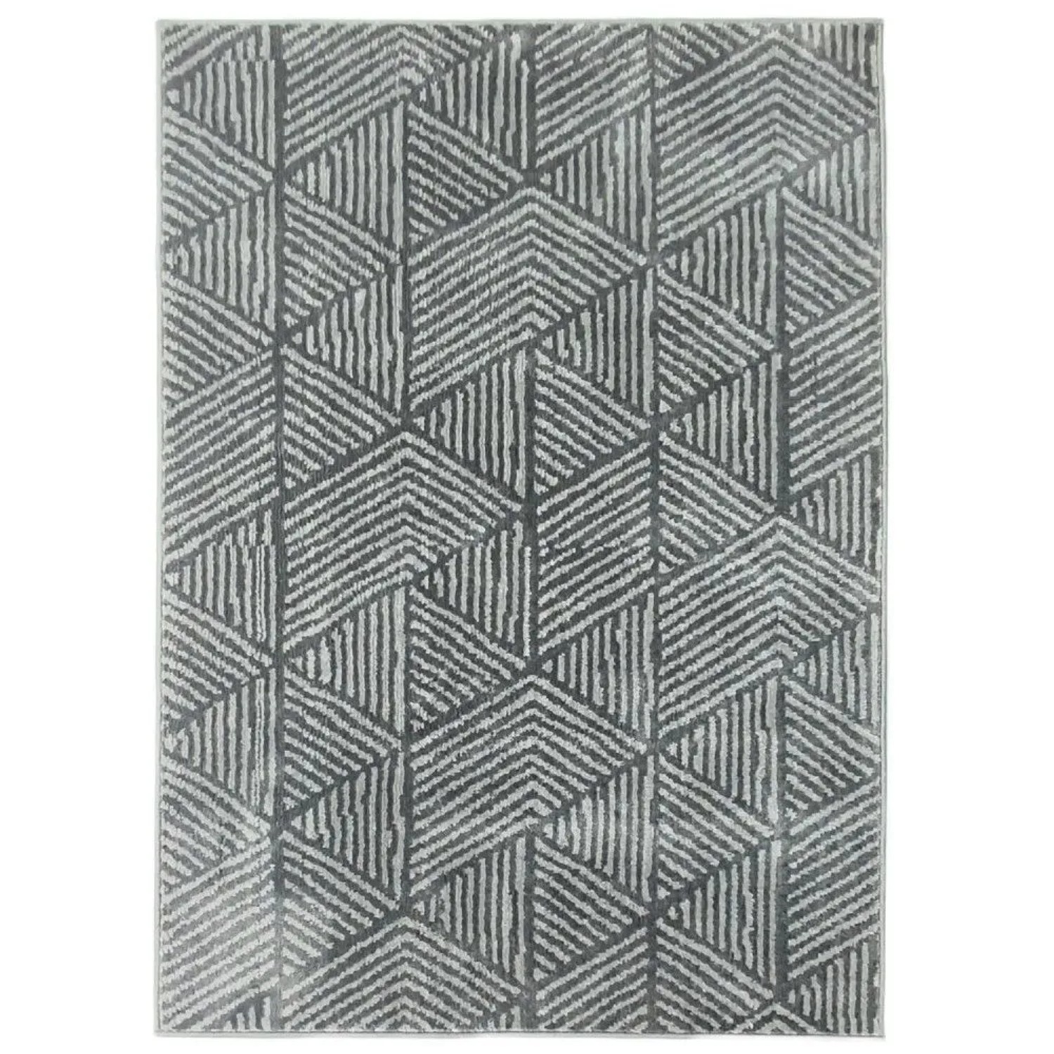 HOMCOM Teppich Kurzflor Wohnzimmerteppich im Modern Stil Flächenteppich