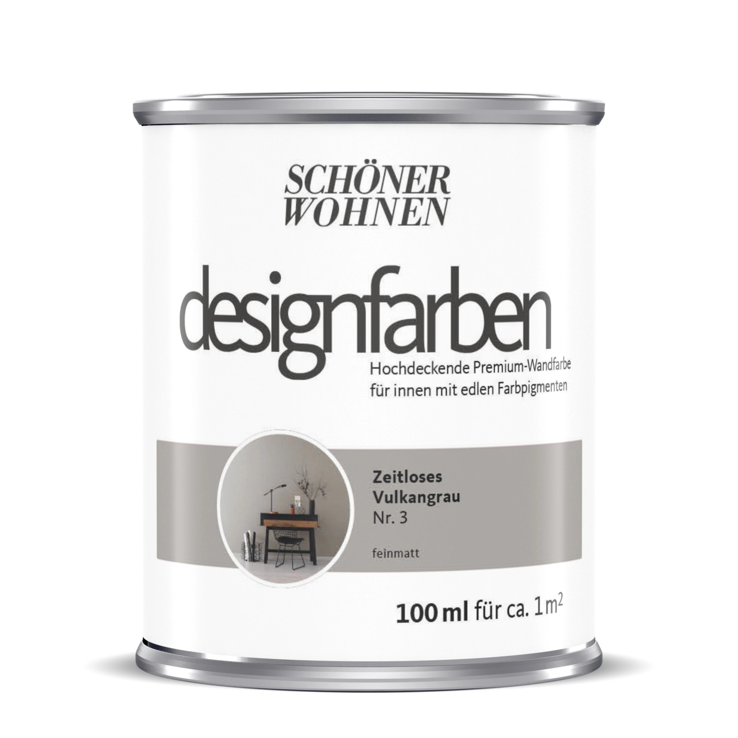 Schöner Wohnen Designfarben Zeitloses Vulkangrau 100 ml