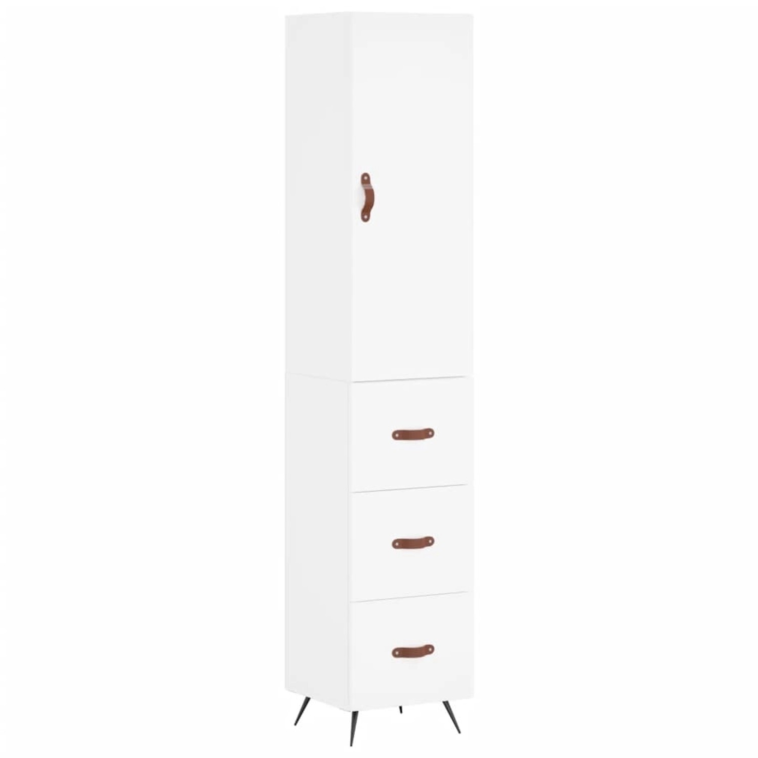 vidaXL Highboard Weiß 34,5x34x180 cm Holzwerkstoff 3198825 günstig online kaufen