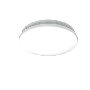 Philips Acuna Deckenleuchte, weiß, rund, Ø 24,5 cm, mit Bewegungssensor für warmweißes Licht.