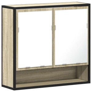 vidaXL Badezimmer-Spiegelschrank Sonoma-Eiche 65 x 20 x 60 cm Holzwerkstoff 849260