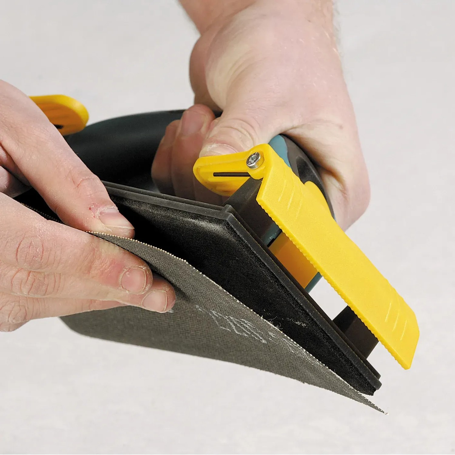 wolfcraft Handschleifer für Gipskarton, 115x280mm, mit eingelegtem Schleifgitter.