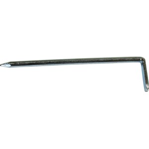 Verzinkter Hakennagel, 3x70 mm, zur Befestigung von Nagelschellen.