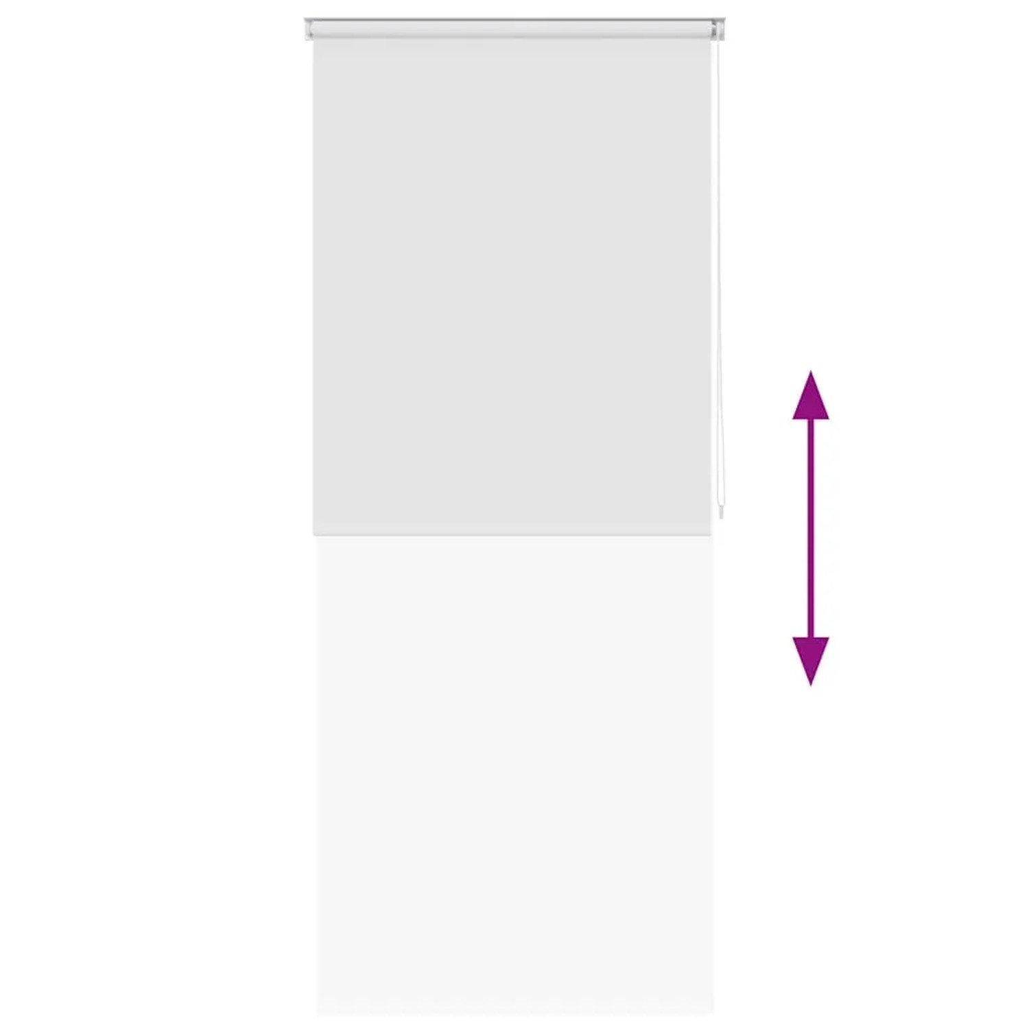 vidaXL Duschrollo 100x240 cm Weiß 142842_5