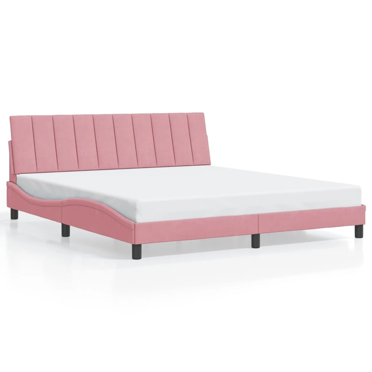 vidaXL Bettgestell ohne Matratze Hanko Rosa 180x200 cm Samt 3207866 günstig online kaufen