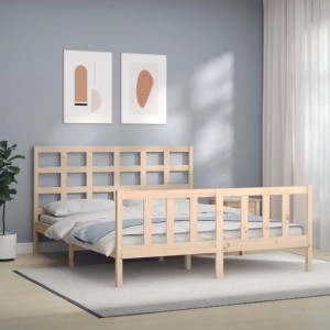 vidaXL Massivholzbett ohne Matratze 160x200 cm Kiefernholz 3192111