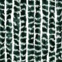 Grün-weißer Insektenschutz-Vorhang aus Chenille. Flauschige, vertikale Stränge für Fenstervorhänge.